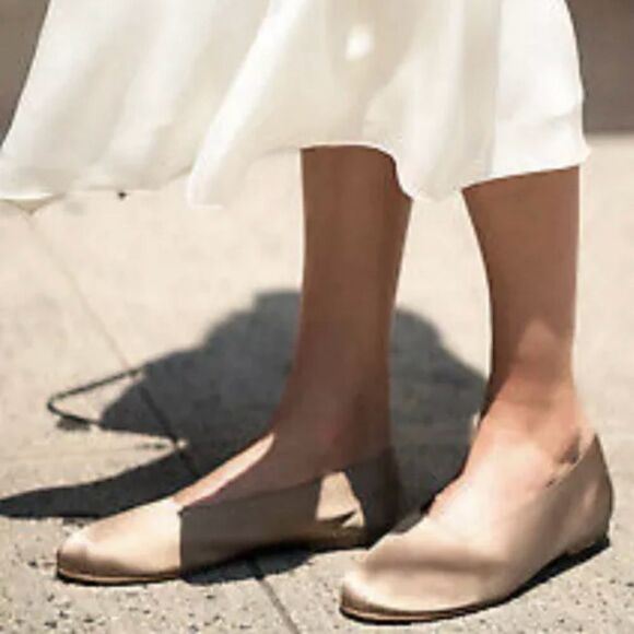 Vince Italian Satin Ballet Flats - Picture 8 of 8